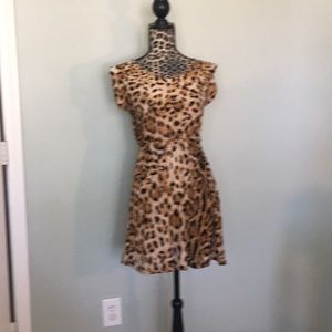 Casual animal print sun dress.